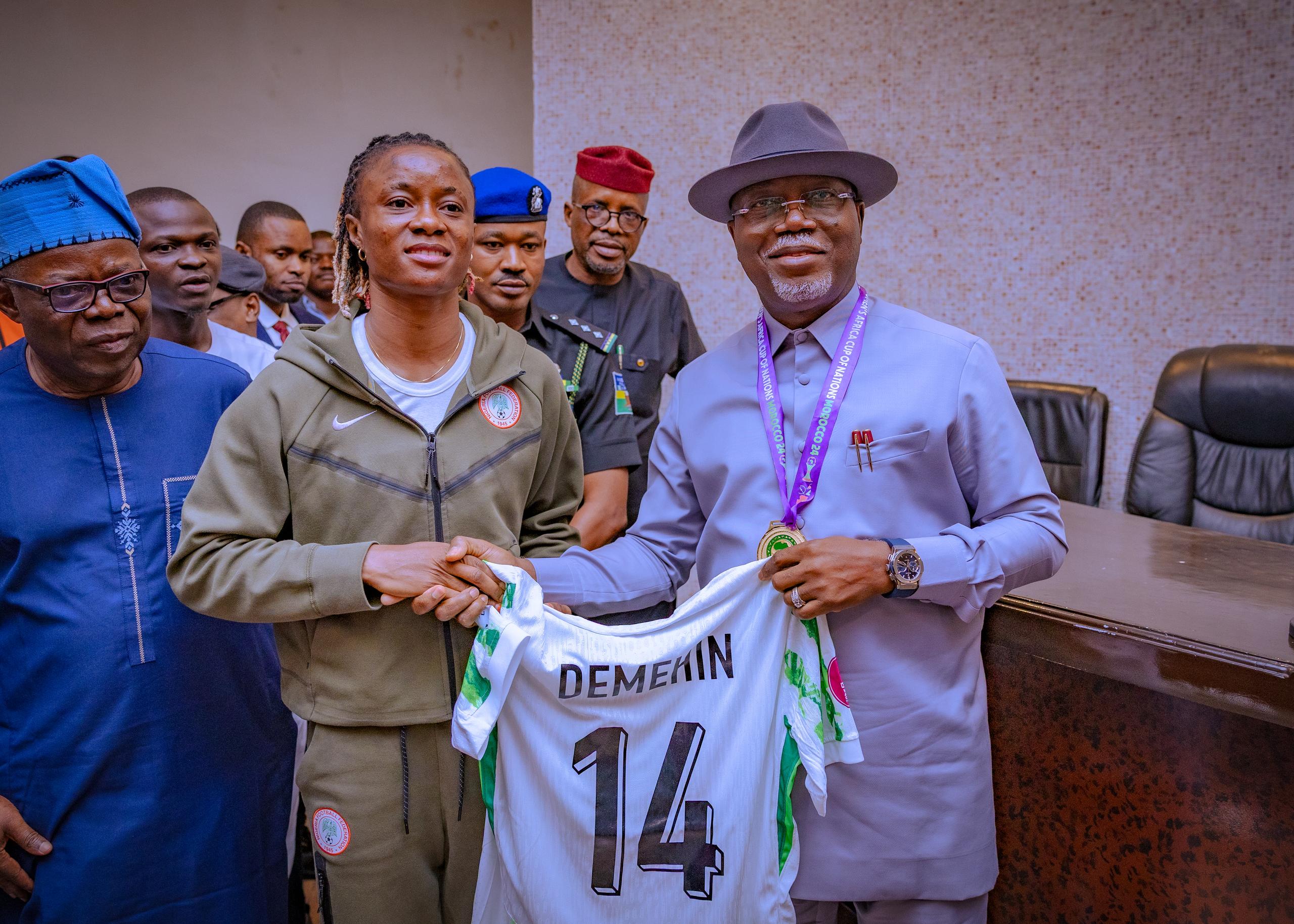 Ondo Governor Gifts ₦30m and House to Super Falcons Star Tosin Demehin